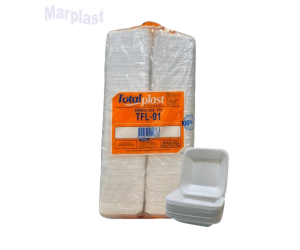 BANDEJA DE ISOPOR B-1 FUNDA TFL-01 C/400 UNIDADES  TOTALPLAST