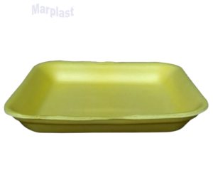 BANDEJA DE ISOPOR B-1 RASA AMARELA TRL-01 C/100 UNIDADES