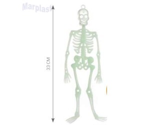 HALLOWEEN ENFEITE CAVEIRA BRILHA NO ESCURO