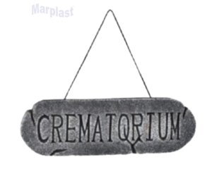 HALLOWEEN PLACA PORTA CREMATORIO