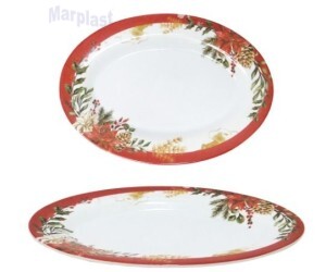 BANDEJA OVAL FLORES/PINHAS DE NATAL 22,5X16,2CM