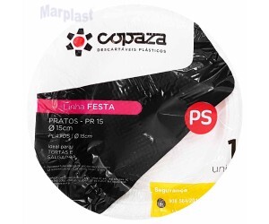 PRATO FUNDO 15CM COPAZA TRANSPARENTE C/50 UNIDADES